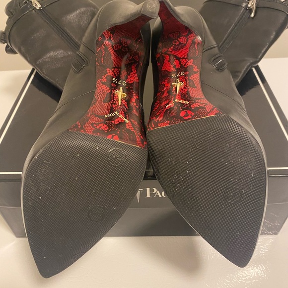 Cesare Paciotti leather black comfortable boots high heels and platform - Picture 3 of 3